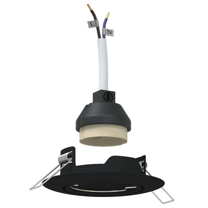 Spotlights con i riflettori 6 pcs Nero 9 x 9 cm Metallo