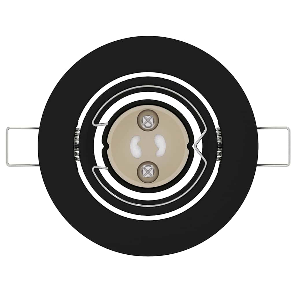 Spotlights con i riflettori 6 pcs Nero 9 x 9 cm Metallo