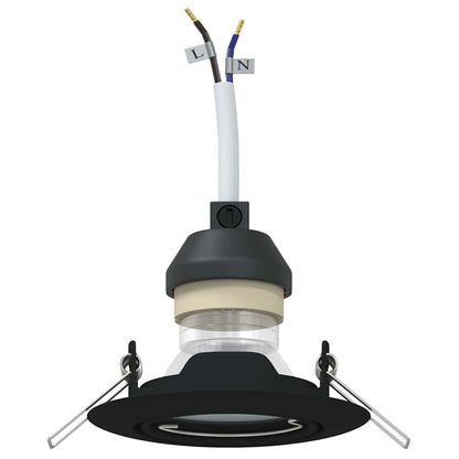 Spotlights con i riflettori 6 pcs Nero 9 x 9 cm Metallo