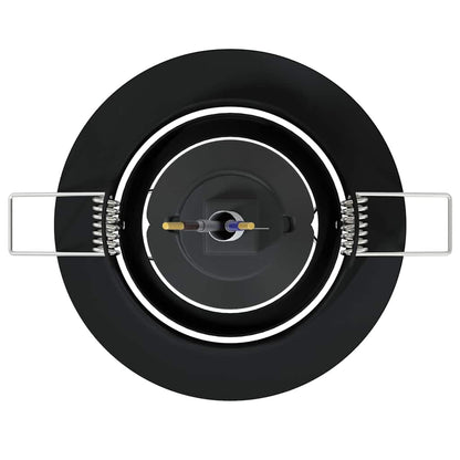 Spotlights con i riflettori 6 pcs Nero 9 x 9 cm Metallo