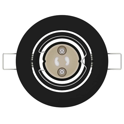 Spotlights con i riflettori 12 pcs Nero 9 x 9 cm Metallo