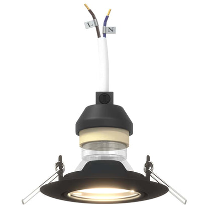 Spotlights con i riflettori 12 pcs Nero 9 x 9 cm Metallo