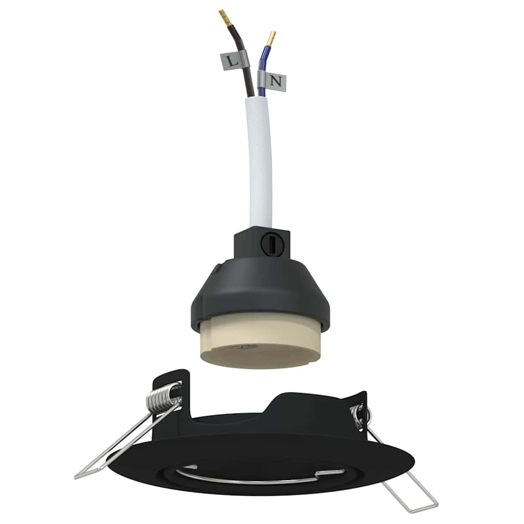 Spotlights con i riflettori 24 pcs Nero 9 x 9 cm Metallo