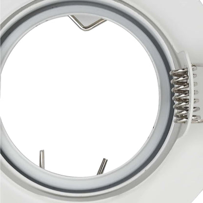 Spotlights con i riflettori 6 pcs Bianco 9 x 9 cm Metallo