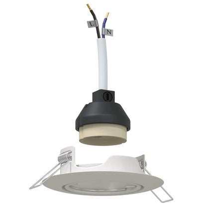 Spotlights con i riflettori 6 pcs Bianco 9 x 9 cm Metallo