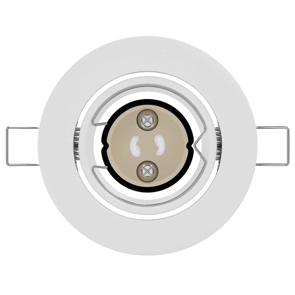 Spotlights con i riflettori 6 pcs Bianco 9 x 9 cm Metallo