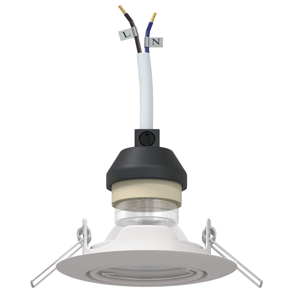 Spotlights con i riflettori 6 pcs Bianco 9 x 9 cm Metallo