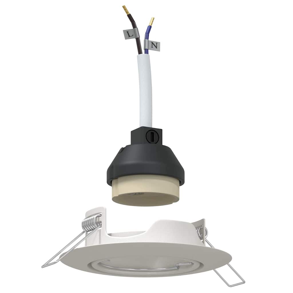 Spotlights con i riflettori 24 pcs Bianco 9 x 9 cm Metallo