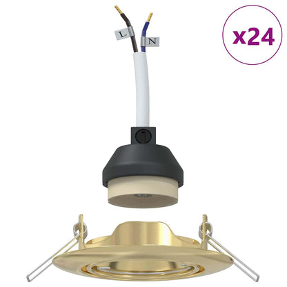 Spotlights con i riflettori 24 pcs Oro 9 x 9 cm Metallo