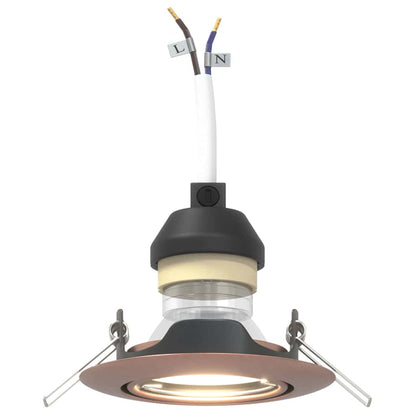 Spotlights con i riflettori 6 pcs Rame 9 x 9 cm Metallo