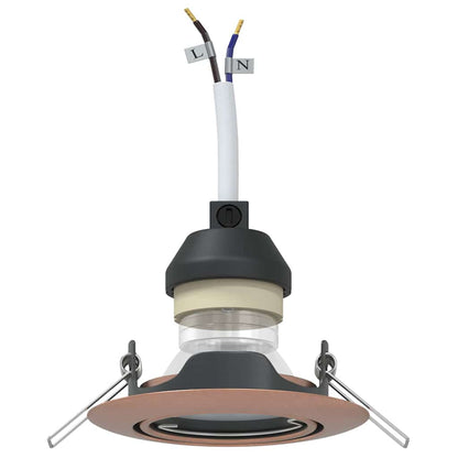 Spotlights con i riflettori Rame 9 x 9 cm Metallo