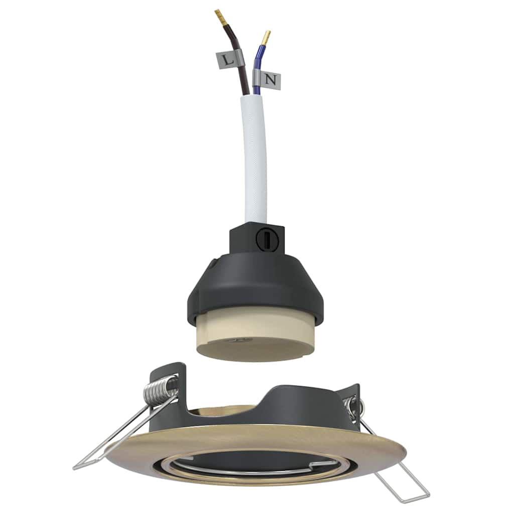 Spotlights con i riflettori 6 pcs Ottone 9 x 9 cm Metallo