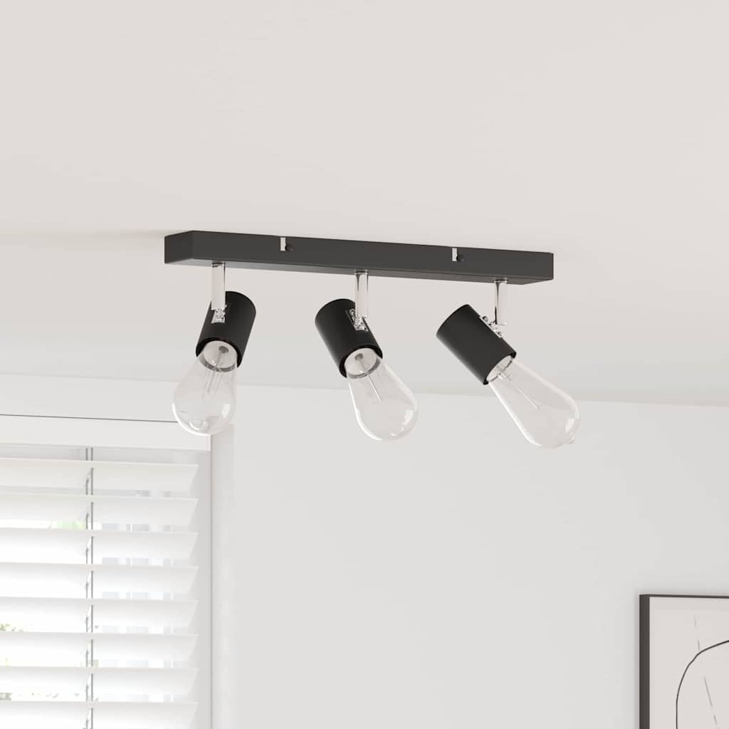 Faretto da soffitto Nero 38 x 6,5 x 11,5 cm Metallo | homemem39