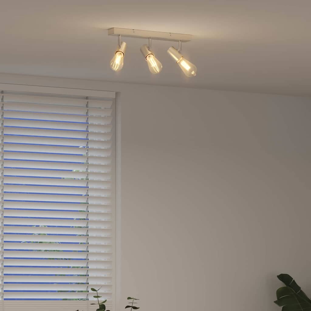 Faretto da soffitto Nichel 38 x 6,5 x 11,5 cm Metallo | homemem39