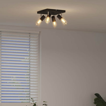 Faretto da soffitto Nero 26,5 x 26 x 11,5 cm Metallo | homemem39