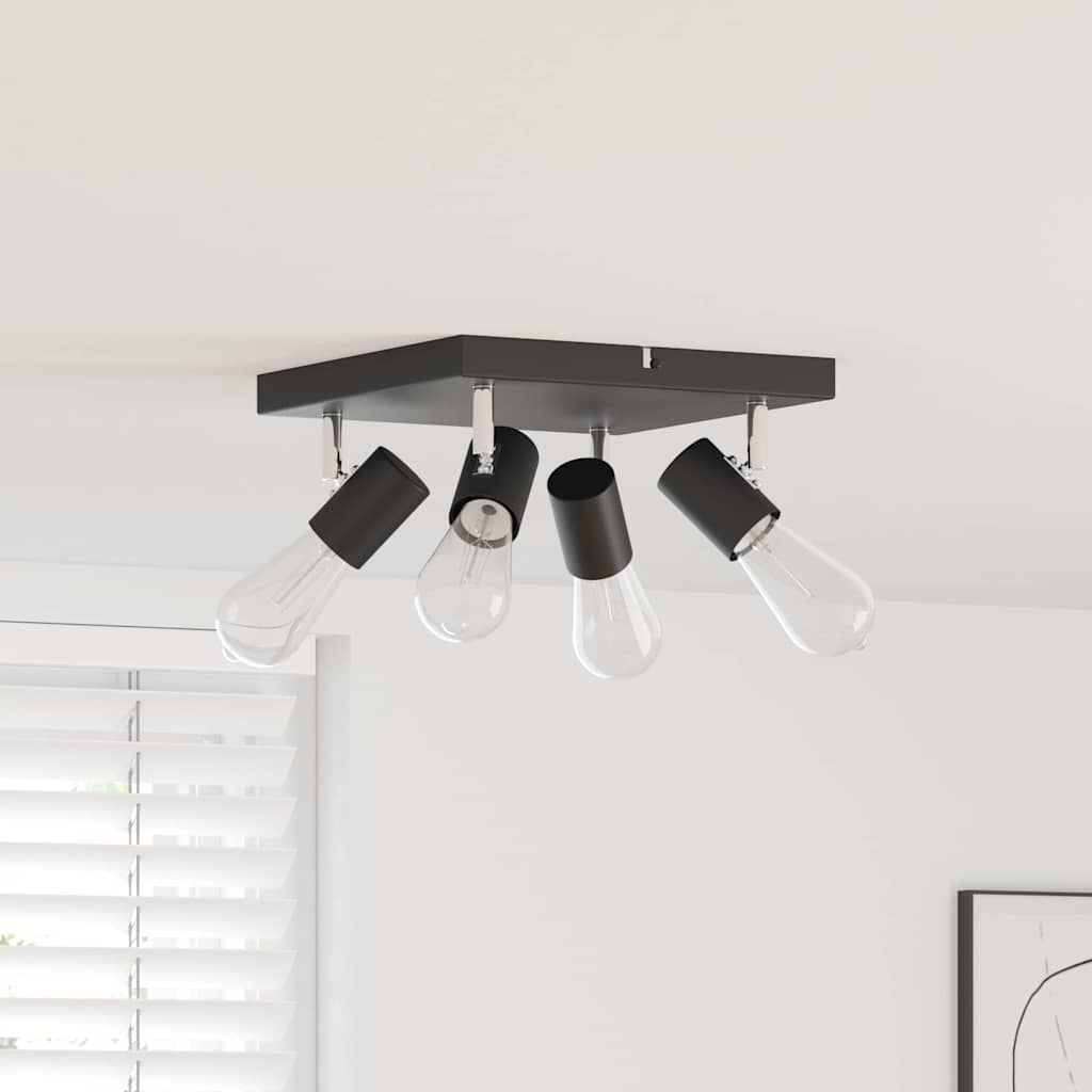 Faretto da soffitto Nero 26,5 x 26 x 11,5 cm Metallo | homemem39