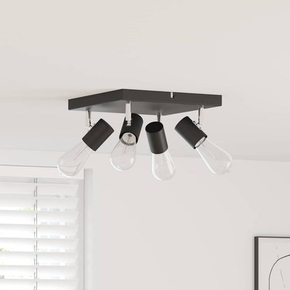 Faretto da soffitto Nero 26,5 x 26 x 11,5 cm Metallo | homemem39