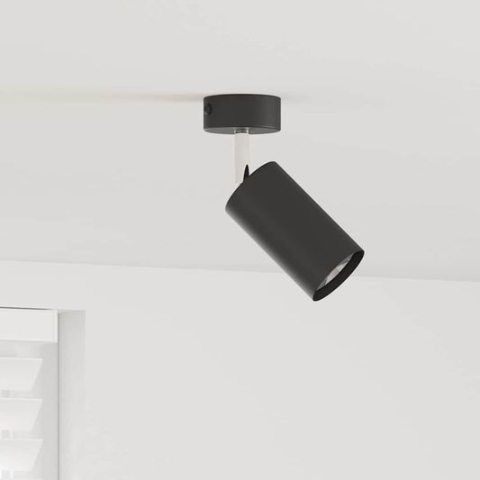 Faretto da soffitto con i riflettori Nero 6 x 6 x 16 cm Metallo