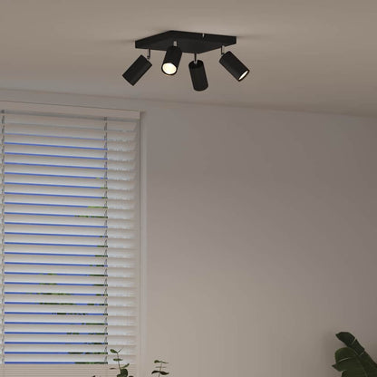 Faretto da soffitto Nero 26 x 26 x 16 cm Metallo | homemem39