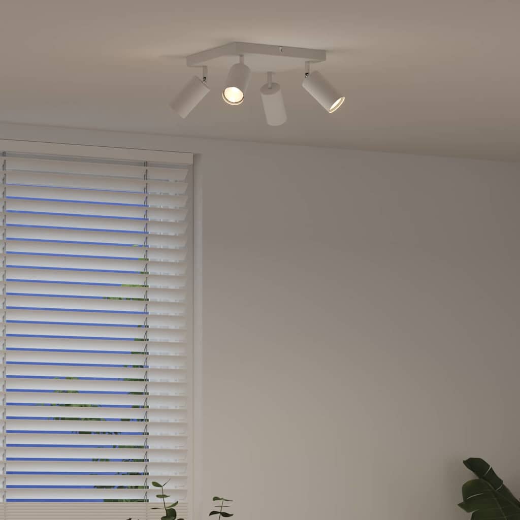Faretto da soffitto Bianco 26 x 26 x 16 cm Metallo | homemem39