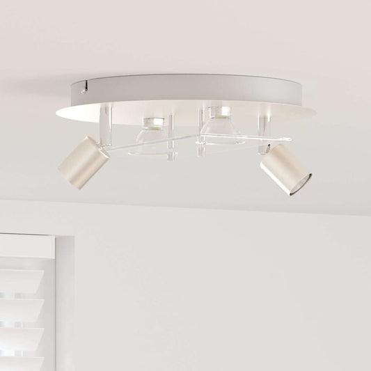 Faretto da soffitto Nichel 29 x 29 x 11 cm Acciaio e vetro | homemem39