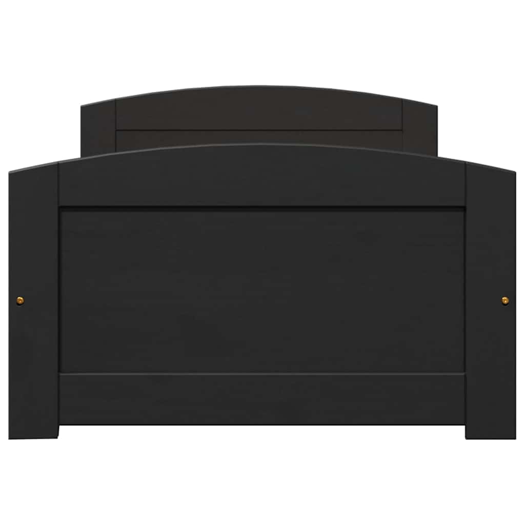 Dormeuse con 2 Cassetti senza Materasso Nero 90x200 cm IRUN | homemem39