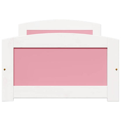 Dormeuse 2 Cassetti senza Materasso Bianco&Rosa 90x200 cm IRUN | homemem39