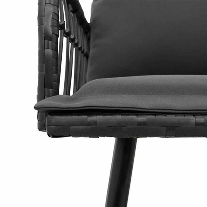 Panchina da giardino con cuscino Grigio 114 x 64 x 78cm Metallo