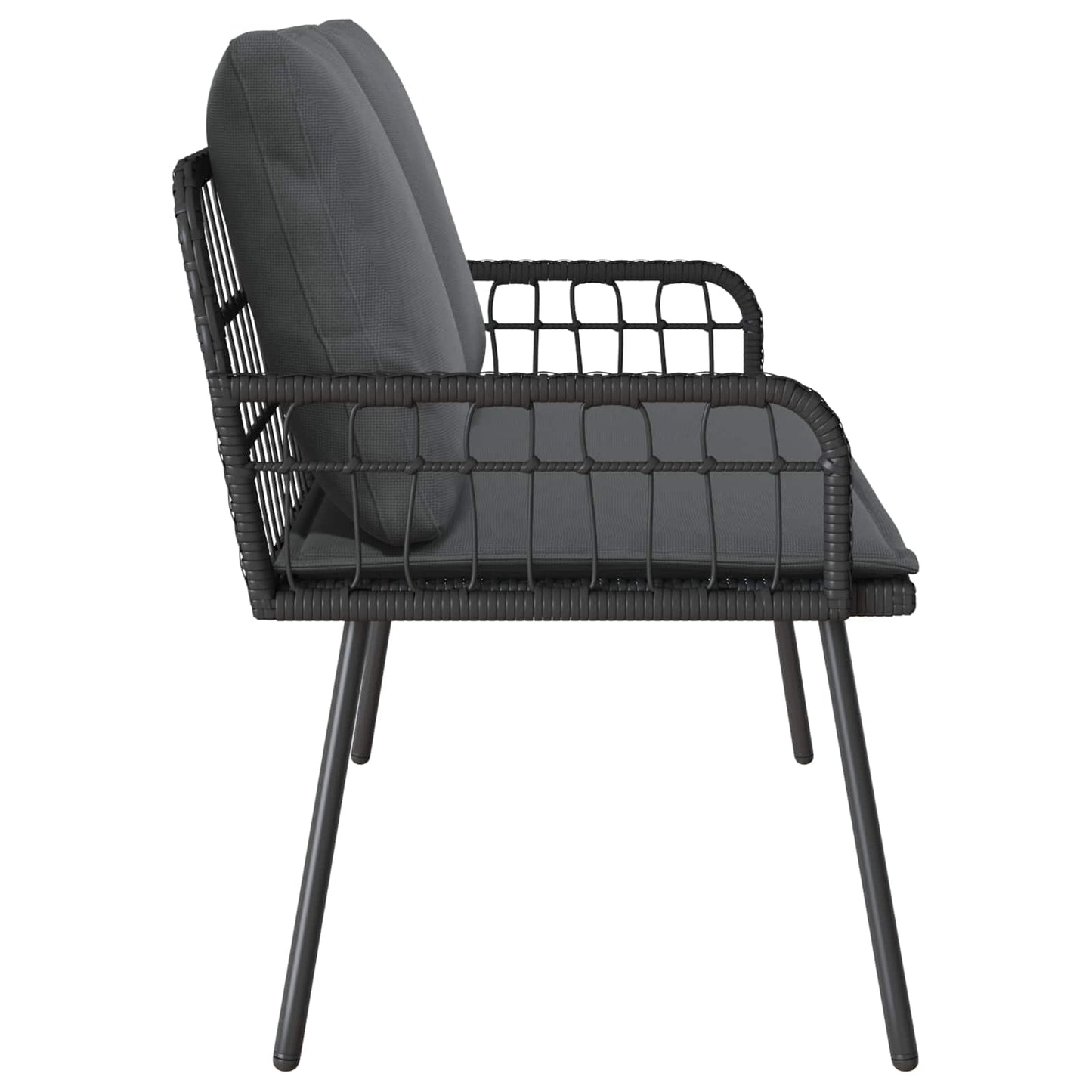 Panchina da giardino Antracite 114 x 64 x 90cm Acciaio