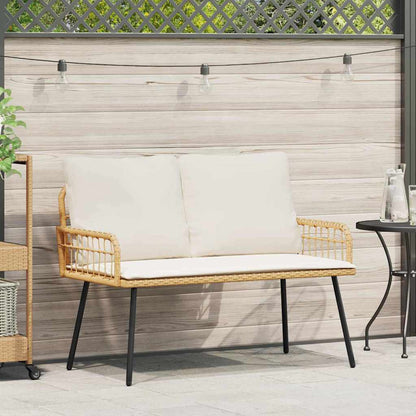 Panchina da giardino Marrone 114 x 64 x 78cm Metallo