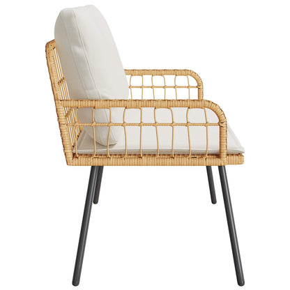 Panchina da giardino con cuscino Natura 114 x 64 x 90cm Acciaio