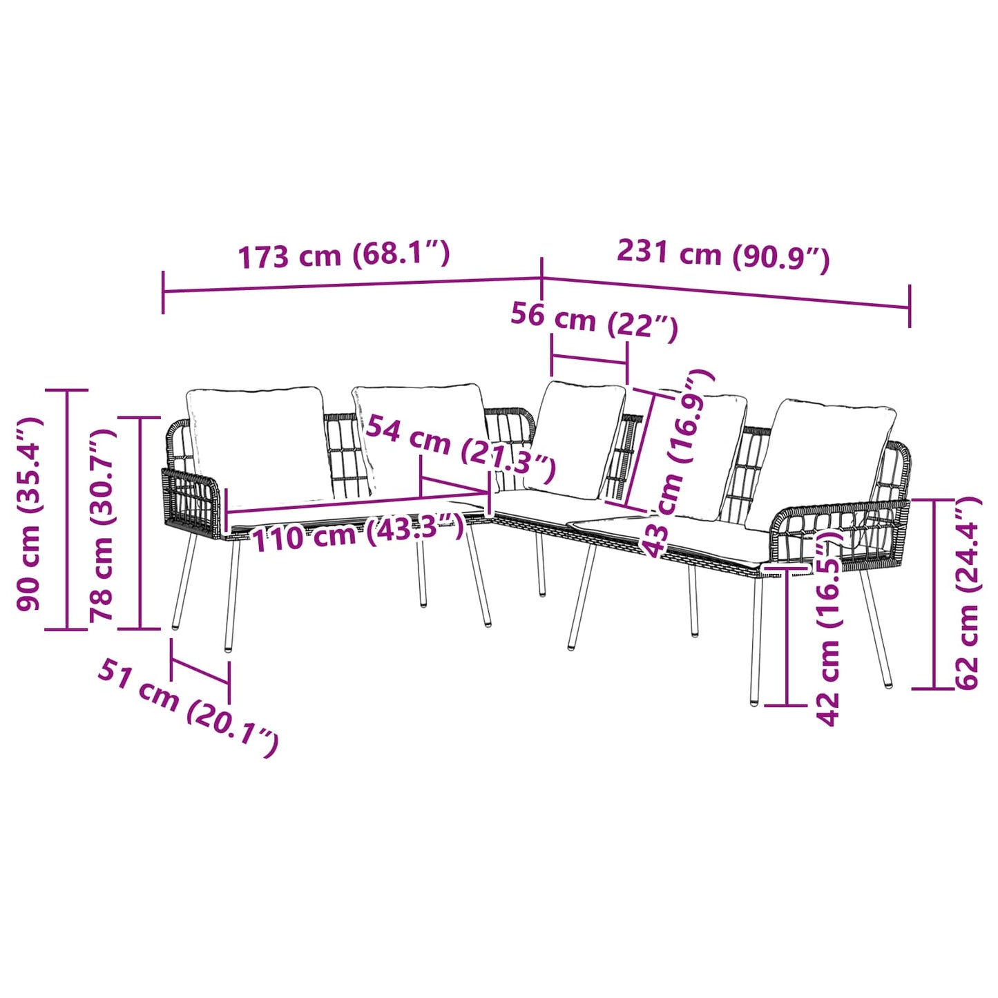Divano con cuscino Grigio x Metallo