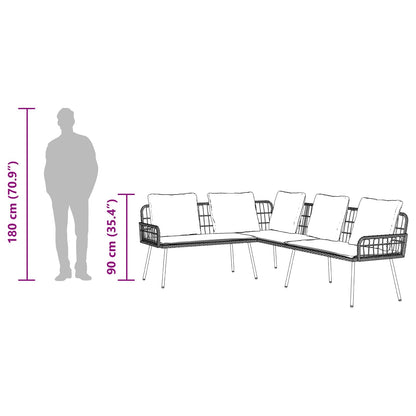 Divano con cuscino Marrone x Metallo