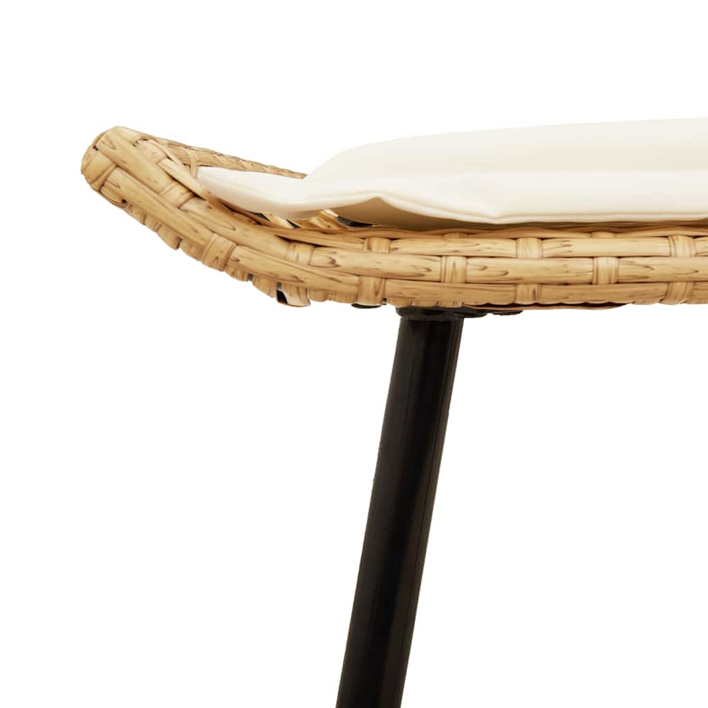 Panca da Giardino 2 pcs Marrone 50 x 40 x 45cm Poliestere