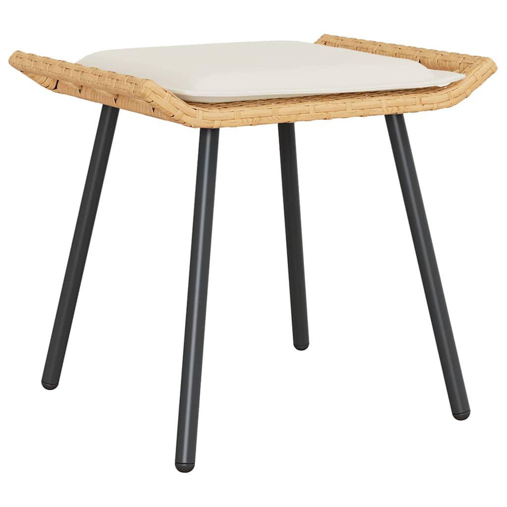 Panca da Giardino 2 pcs Marrone 50 x 40 x 45cm Poliestere