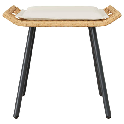 Panca da Giardino 2 pcs Marrone 50 x 40 x 45cm Poliestere