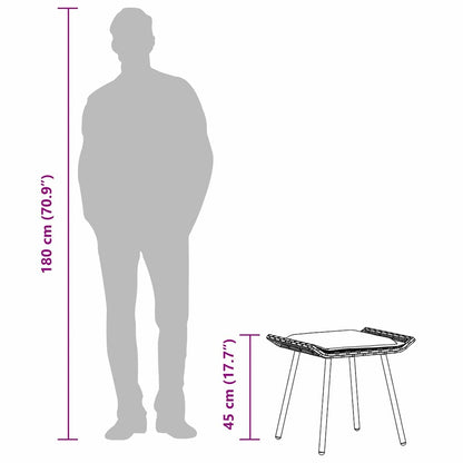 Panca da Giardino 2 pcs Marrone 50 x 40 x 45cm Poliestere