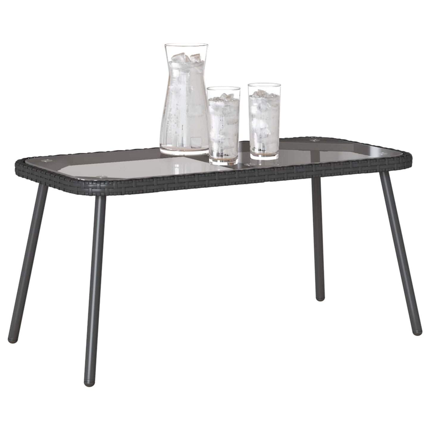 Tavolino da salotto Nero 90 x 45 x 43 cm polyrattan | homemem39