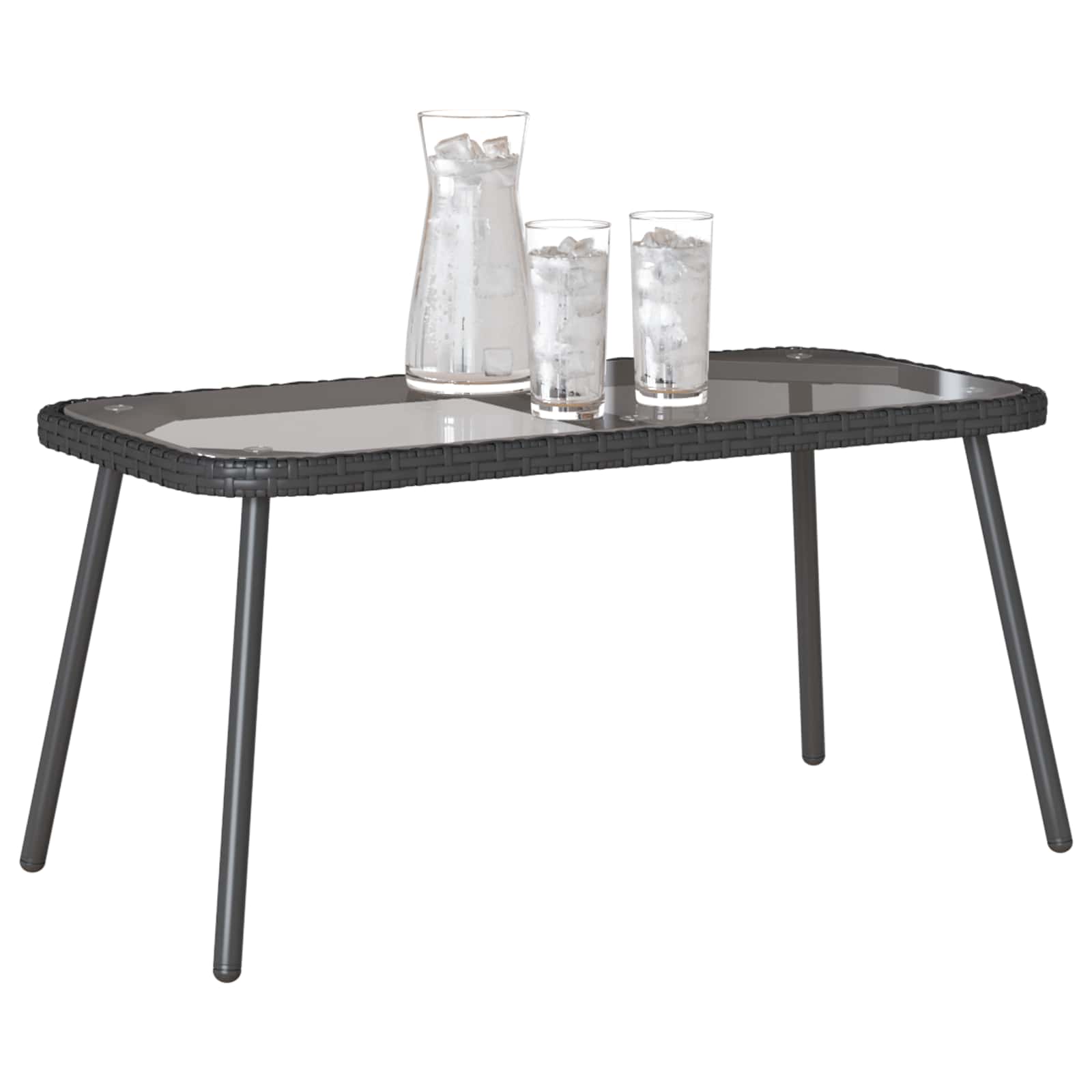 Tavolino da salotto Nero 90 x 45 x 43 cm polyrattan | homemem39