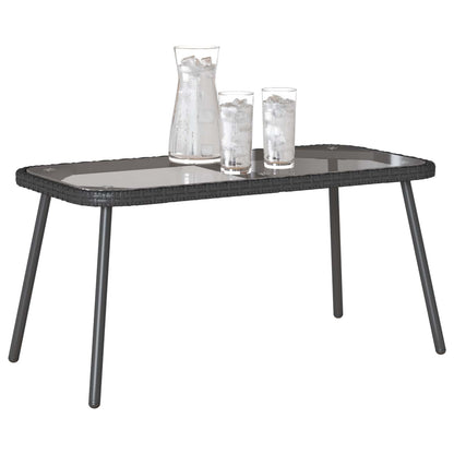 Tavolino da salotto Nero 90 x 45 x 43 cm polyrattan | homemem39