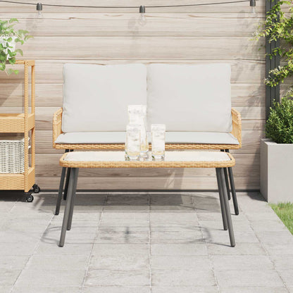 Tavolino da salotto Marrone e Nero 90 x 45 x 43 cm polyrattan | homemem39