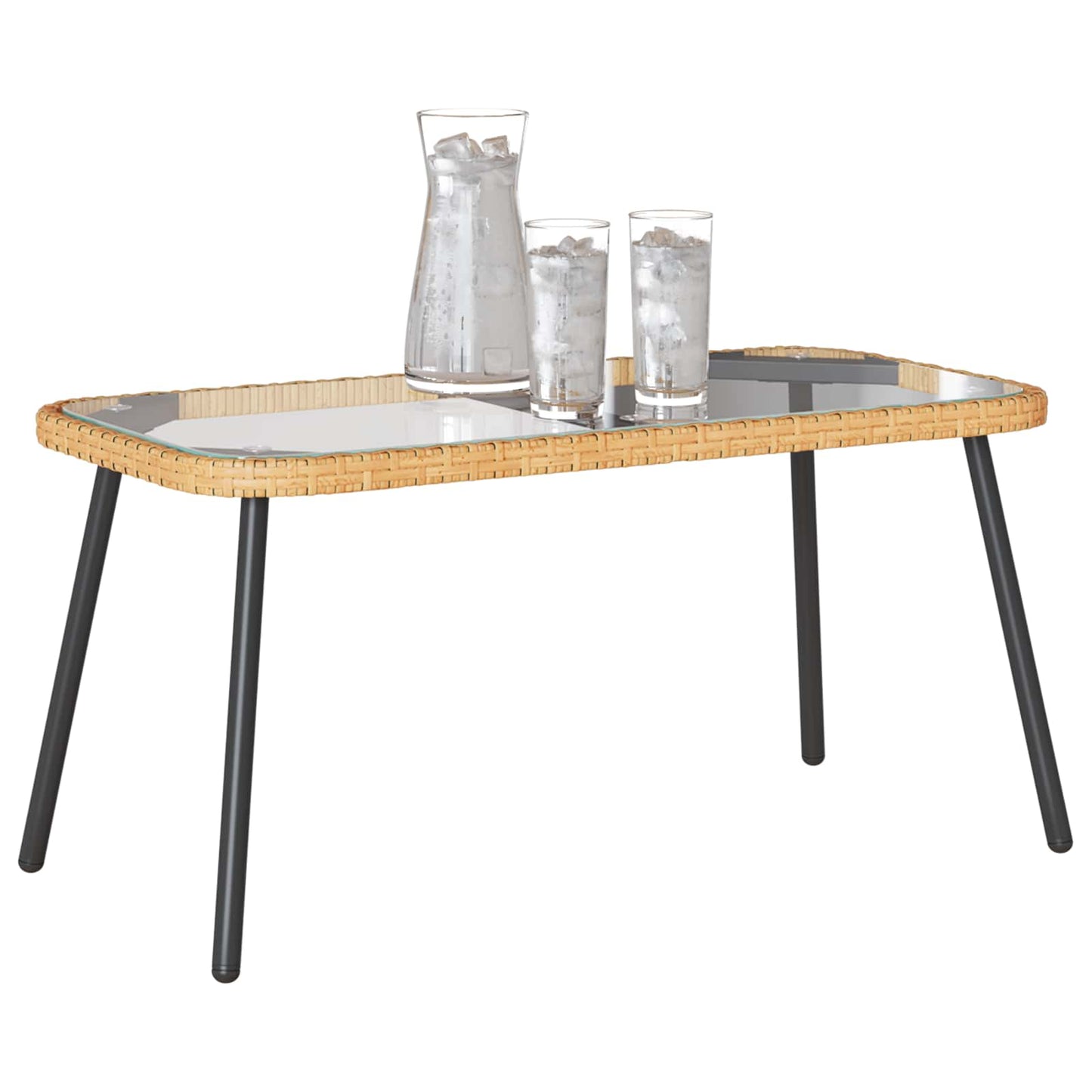 Tavolino da salotto Marrone e Nero 90 x 45 x 43 cm polyrattan | homemem39