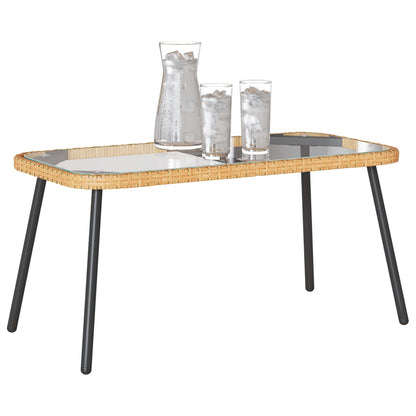 Tavolino da salotto Marrone e Nero 90 x 45 x 43 cm polyrattan | homemem39