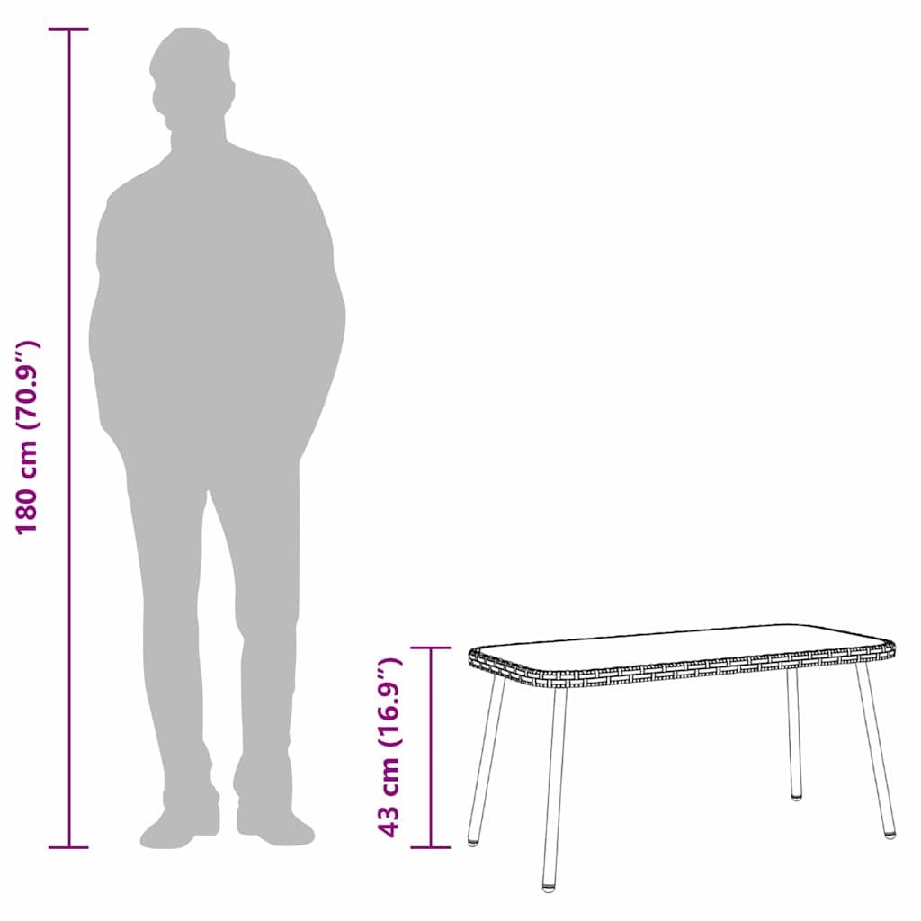 Tavolino da salotto Marrone e Nero 90 x 45 x 43 cm