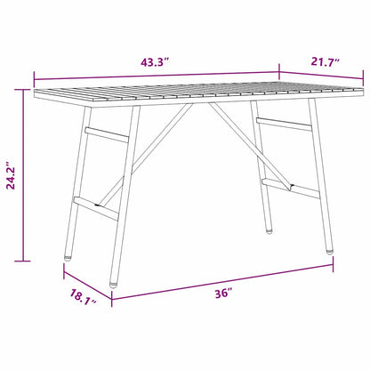 Tavolo da pranzo Marrone 110 x 55 x 62 cm
