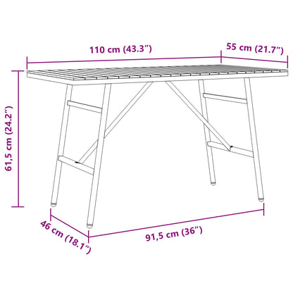 Tavolo da pranzo Marrone 110 x 55 x 61,5 cm | homemem39