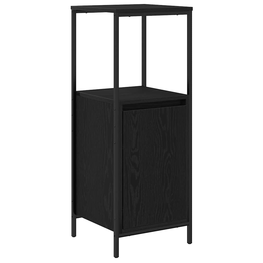 Set di mobili per il bagno 3 pcs Rovere Nero Legno multistrato