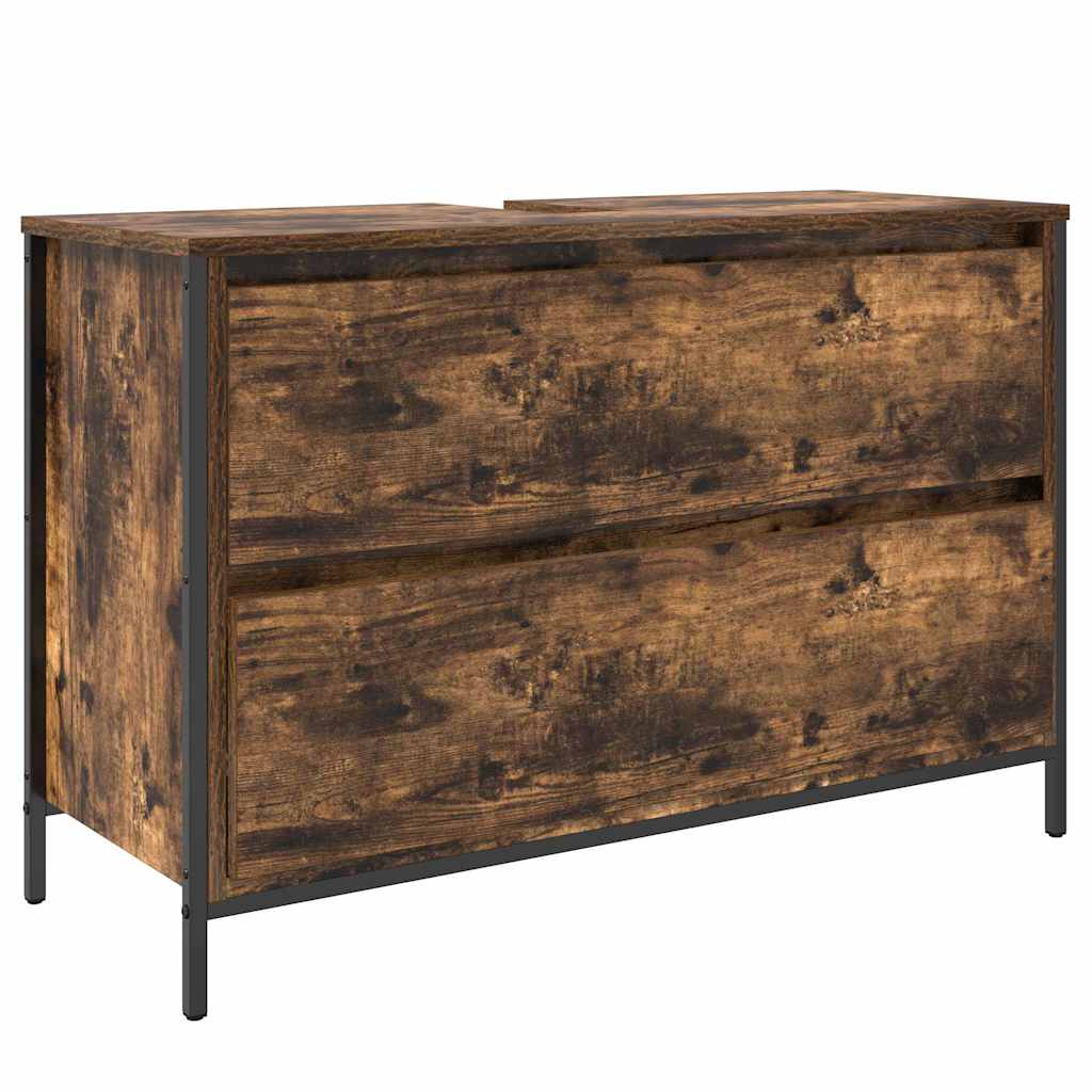 Set di mobili per il bagno 3 pz Rovere fumé 90 x 34,5 x 60 cm | homemem39