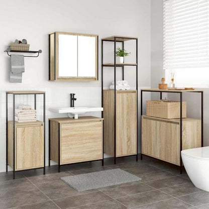 Set di mobili per il bagno 5 pcs Beige Legno multistrato | homemem39