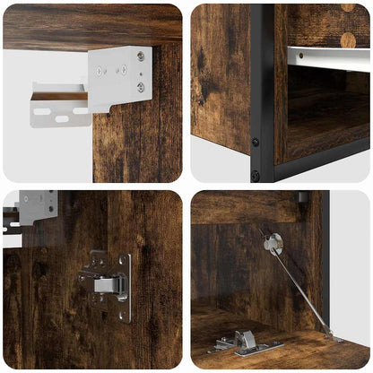 Set di mobili per il bagno 5 pcs Marrone Legno multistrato | homemem39
